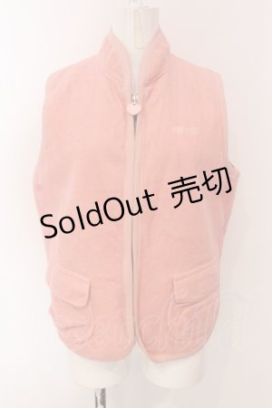 画像: PINK HOUSE / ハートチャーム起毛ベスト  ピンク O-25-04-17-024-LO-TO-IG-ZT054