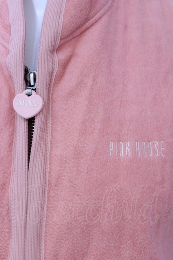画像2: PINK HOUSE / ハートチャーム起毛ベスト  ピンク O-25-04-17-024-LO-TO-IG-ZT054 (2)