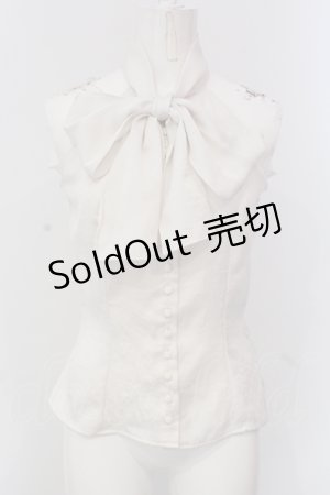 画像: Na+H / ノースリーブブラウス  アイボリー O-25-04-17-026-PU-BL-OW-OS