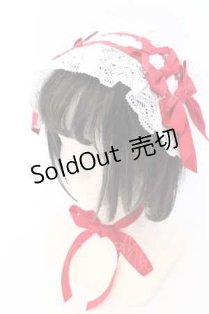 画像: axes femme kawaii / トーションレースヘッドドレス  アカ O-25-04-18-034-AX-AC-OW-OS