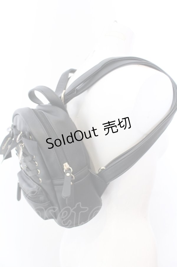 画像2: Jamieエーエヌケー / ×AnkRouge×ツイステッドワンダーランド　合皮ミニリュック  オクタヴィネル寮（クロ） O-25-04-18-012-LO-BG-OW-OS (2)