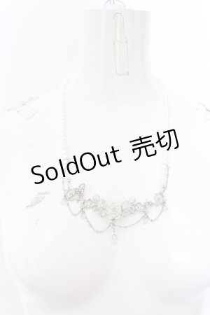 画像: axes femme / ローズ×パールネックレス  シルバー O-25-04-18-002-AX-AC-OW-OS