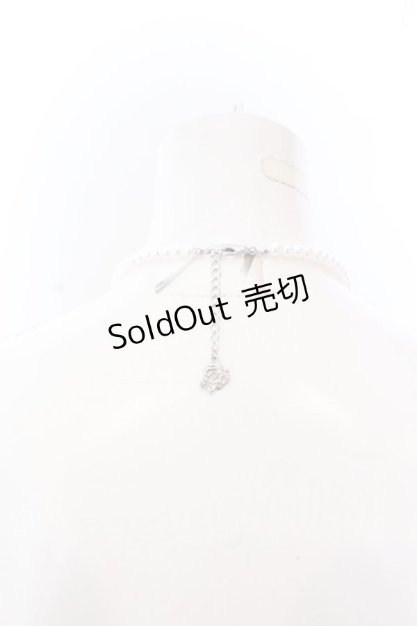 画像2: axes femme / ローズ×パールネックレス  シルバー O-25-04-18-002-AX-AC-OW-OS (2)