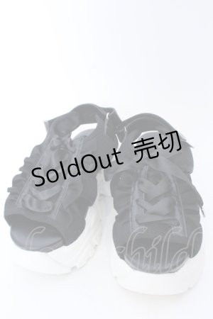 画像: axes femme POETIQUE / レースアップスポサン S クロ×シロ O-25-04-18-028-AX-SH-OW-ZT-K005