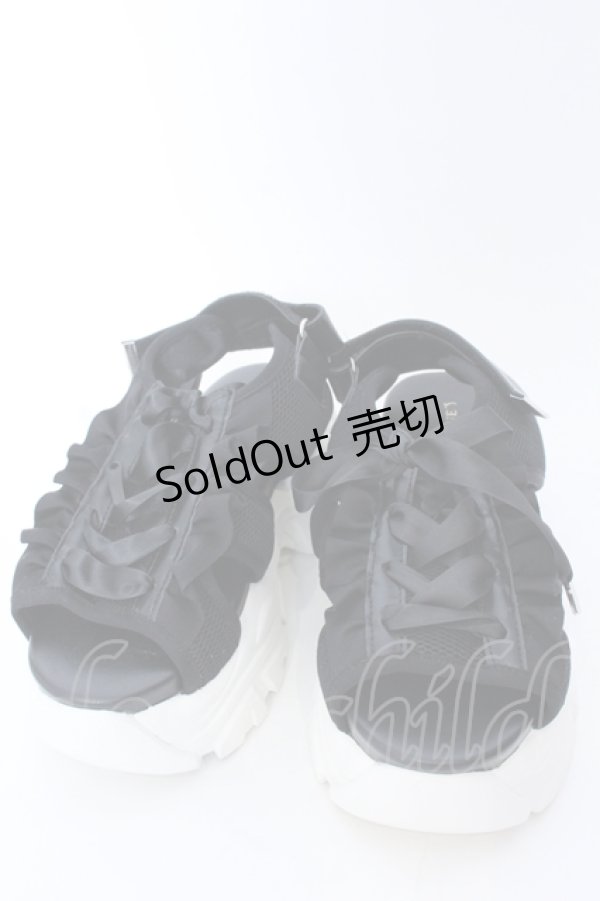 画像1: axes femme POETIQUE / レースアップスポサン S クロ×シロ O-25-04-18-028-AX-SH-OW-ZT-K005 (1)