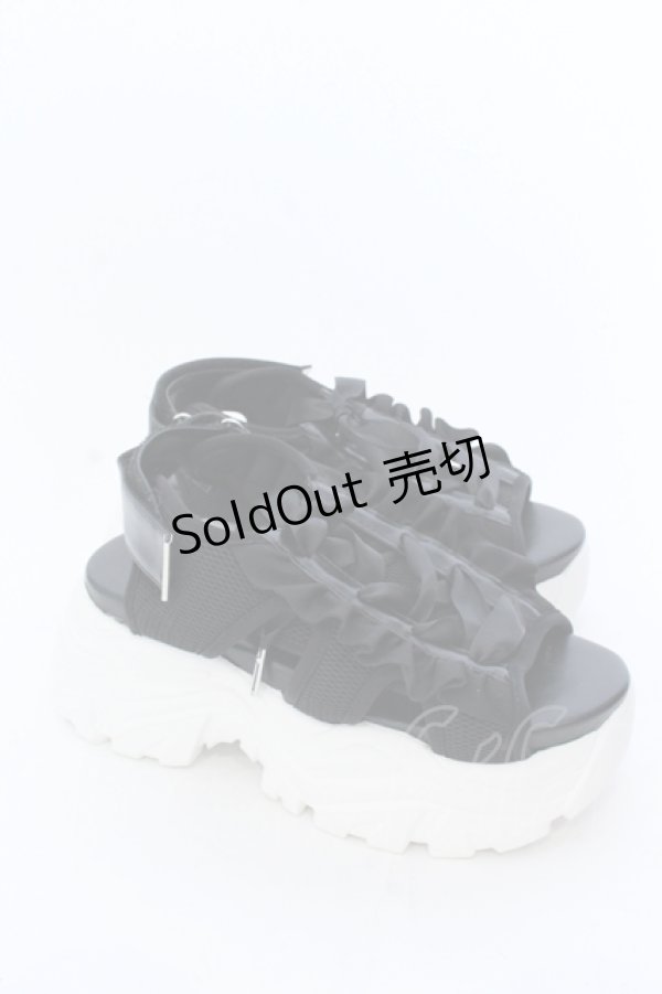 画像4: axes femme POETIQUE / レースアップスポサン S クロ×シロ O-25-04-18-028-AX-SH-OW-ZT-K005 (4)