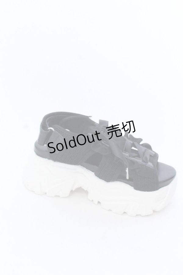 画像5: axes femme POETIQUE / レースアップスポサン S クロ×シロ O-25-04-18-028-AX-SH-OW-ZT-K005 (5)