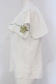 画像2: an another angelus / スクエアケープ衿ローズ刺繍ブラウス  シロ O-25-04-19-027-CA-BL-IG-OS (2)