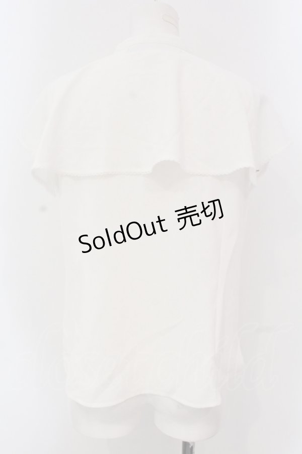 画像3: an another angelus / スクエアケープ衿ローズ刺繍ブラウス  シロ O-25-04-19-027-CA-BL-IG-OS (3)