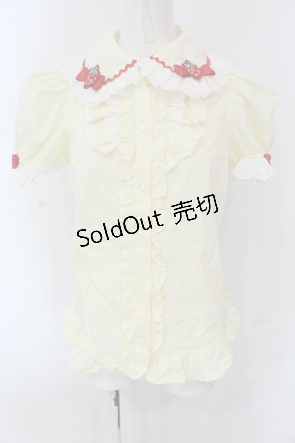 画像1: Angelic Pretty / Little Strawberryブラウス  イエロー O-25-04-19-047-AP-BL-OW-OS (1)