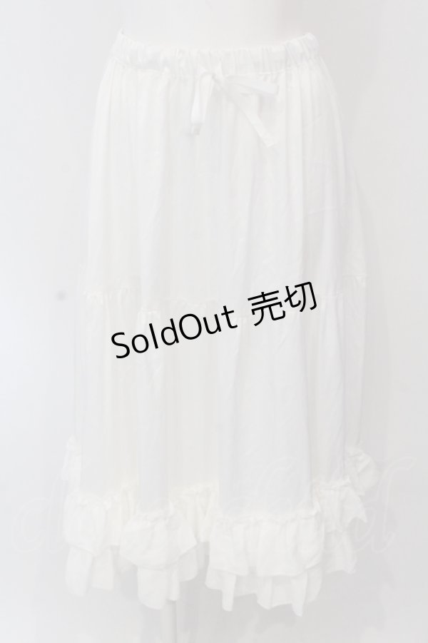 画像1: axes femme kawaii / ミディフリルペチスカート M シロ O-25-04-19-048-AX-SK-OW-OS (1)