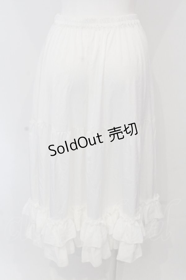 画像3: axes femme kawaii / ミディフリルペチスカート M シロ O-25-04-19-048-AX-SK-OW-OS (3)