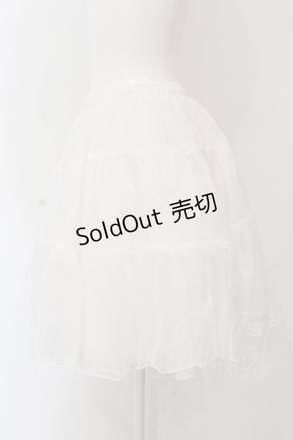 画像2: axes femme kawaii / ボリュームオーガンジーパニエ M シロ O-25-04-19-001-AX-SK-OW-OS (2)