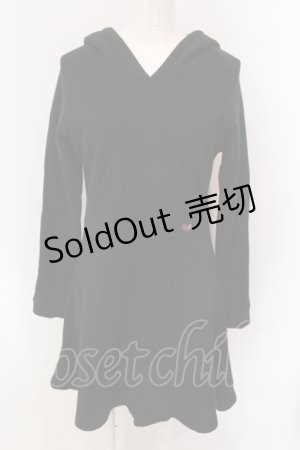 画像: MILK / ハートパッチパーカーワンピース  クロ O-25-04-19-056-ML-OP-IG-ZT383