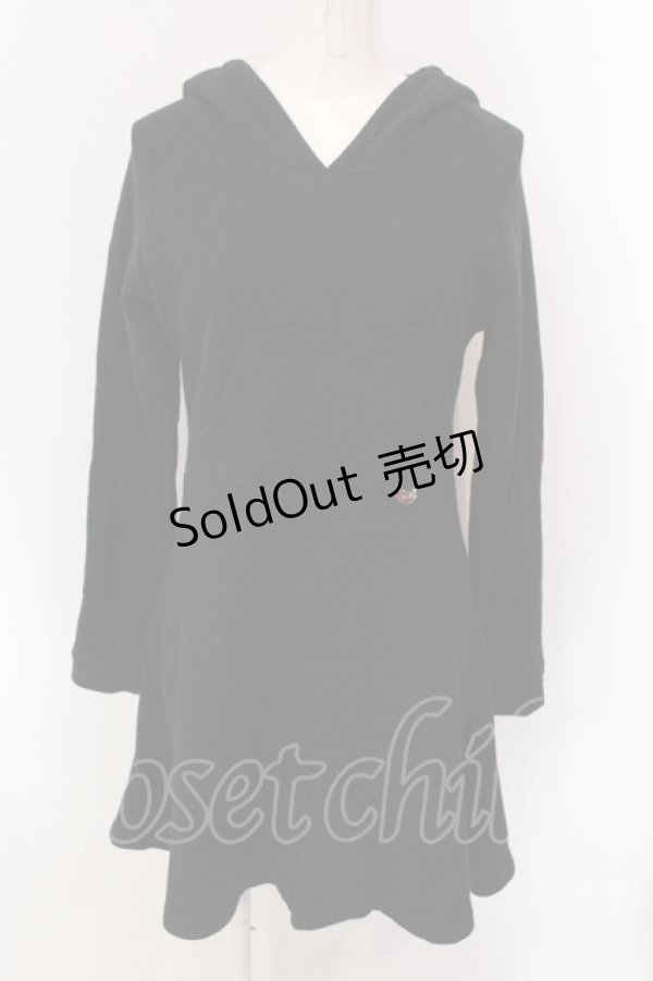 画像1: MILK / ハートパッチパーカーワンピース  クロ O-25-04-19-056-ML-OP-IG-ZT383 (1)