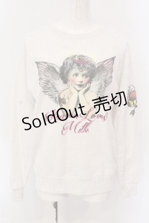 画像: MILK / angel BIG  トップス  グレー O-25-04-19-058-ML-TO-IG-OS