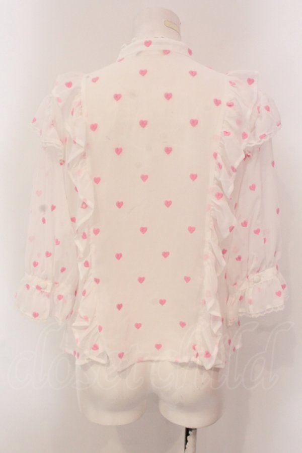 画像4: Angelic Pretty / Petit Heartブラウス  シロ×ピンク O-25-04-19-060-AP-BL-OW-OS (4)