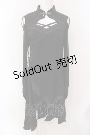 画像: Ozz Croce / Until It Perishes Beautifullyチュニック  ブラック O-25-04-19-063-OO-OP-OW-OS