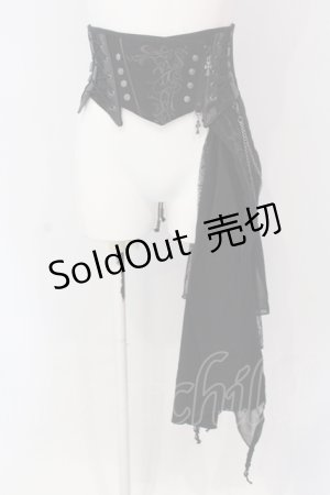 画像: Ozz Croce / Garden of Fallen Angelコルセットスカート  ブラック O-25-04-19-064-OO-SK-OW-OS
