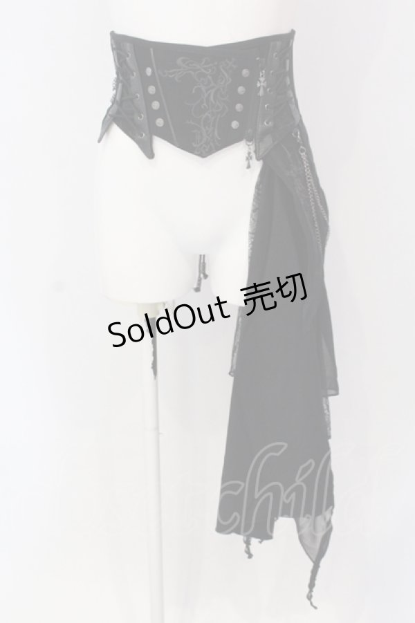画像1: Ozz Croce / Garden of Fallen Angelコルセットスカート  ブラック O-25-04-19-064-OO-SK-OW-OS (1)