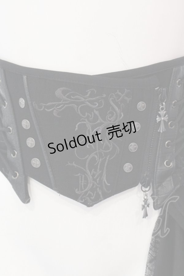 画像2: Ozz Croce / Garden of Fallen Angelコルセットスカート  ブラック O-25-04-19-064-OO-SK-OW-OS (2)