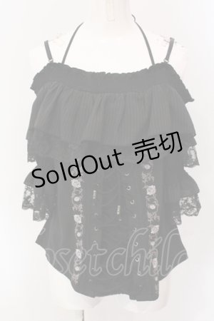 画像: Ozz oneste / Pirates Roseオフショルダープルオーバー  ブラック O-25-04-19-070-OO-TO-OW-OS