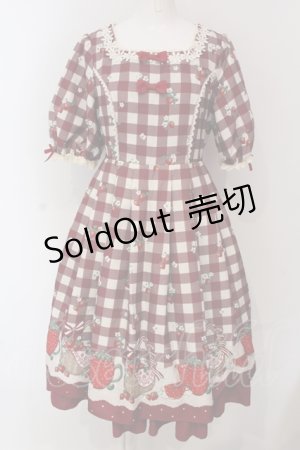 画像: axes femme kawaii / ベリーズピクニックワンピース M アカ O-25-04-19-006-AX-OP-OW-OS