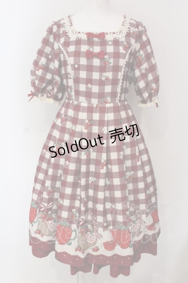 画像1: axes femme kawaii / ベリーズピクニックワンピース M アカ O-25-04-19-006-AX-OP-OW-OS (1)