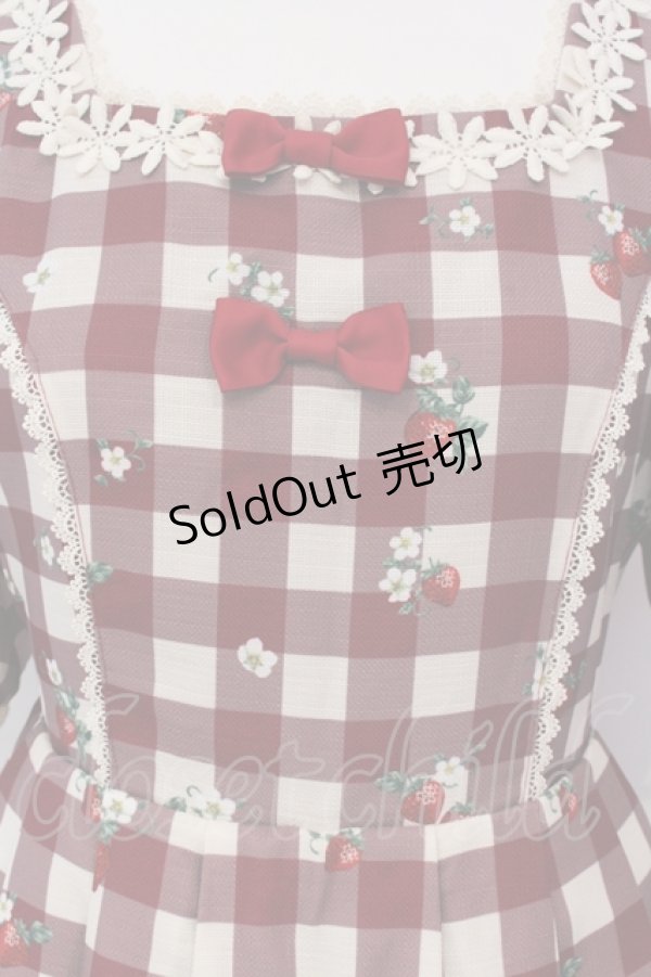 画像2: axes femme kawaii / ベリーズピクニックワンピース M アカ O-25-04-19-006-AX-OP-OW-OS (2)