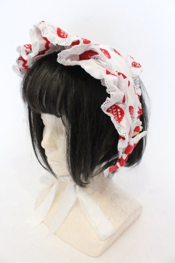 画像1: Angelic Pretty / Lyrical Bunny Parlorハーフボンネット  シロ O-25-04-19-074-AP-AC-OW-OS (1)