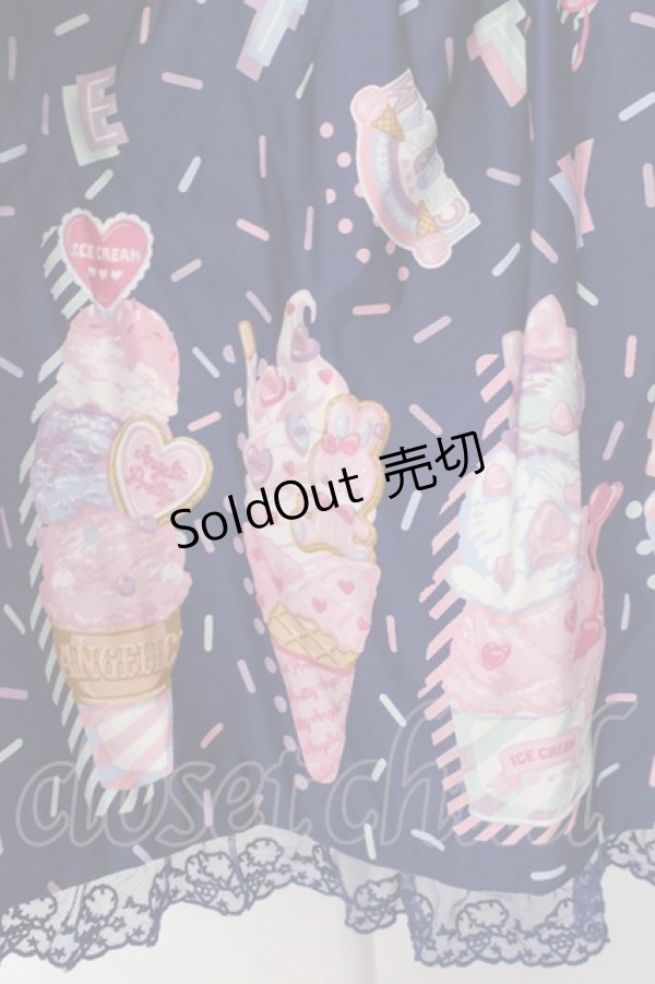 画像3: Angelic Pretty / Decoration Ice Creamジャンパースカート  ネイビー O-25-04-19-007-AP-OP-OW-OS (3)