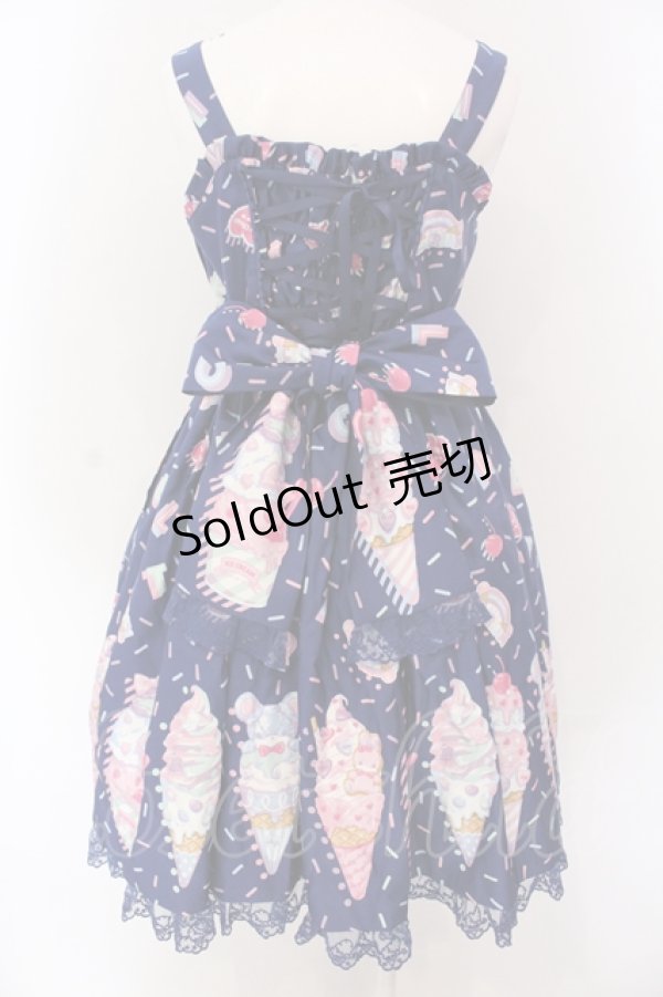 画像6: Angelic Pretty / Decoration Ice Creamジャンパースカート  ネイビー O-25-04-19-007-AP-OP-OW-OS (6)