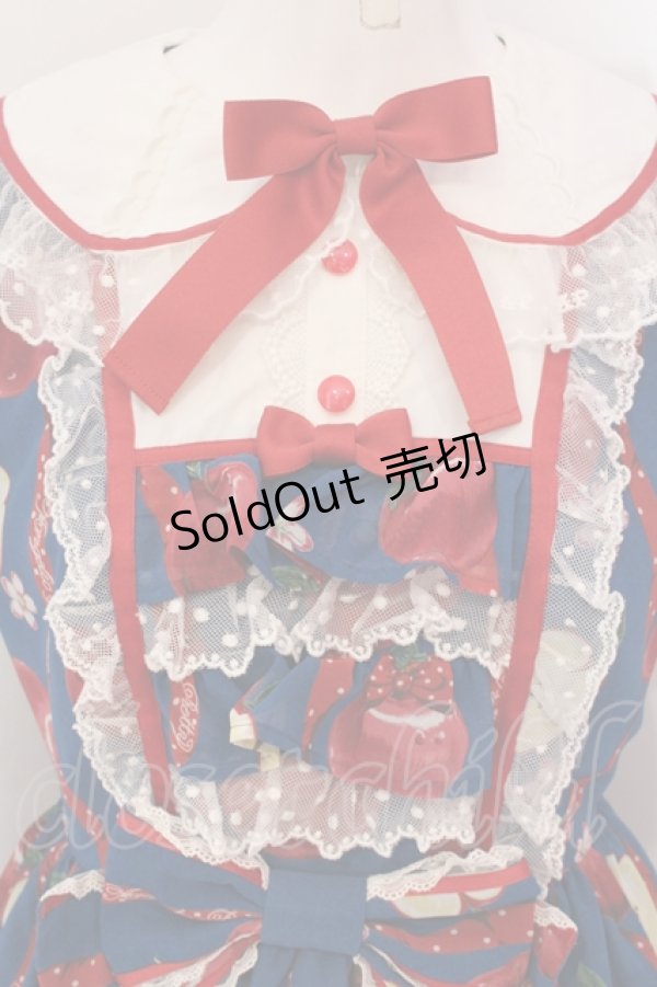 画像2: Angelic Pretty / Girly Apples付け袖ワンピース  アオ O-25-04-19-008-AP-OP-OW-OS (2)