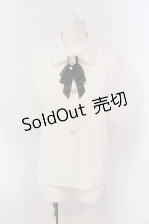 画像: Rojita / ボリュームスリーブビジュ釦ブラウス  シロ O-25-04-19-018-LO-BL-IG-OS