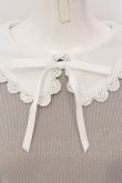 画像2: evelyn / 細リボン襟リブトップス  グレー×シロ O-25-04-19-020-LO-TO-IG-OS (2)