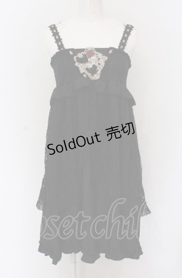 画像1: axes femme / 起毛レース2WAYチュニック  クロ O-25-04-20-040-AX-OP-IG-OS (1)