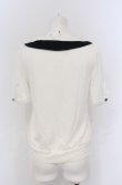 画像2: Ank Rouge / 音符ダブルカラーTシャツ  オフシロ×クロ O-25-04-20-043-CA-TO-IG-OS (2)