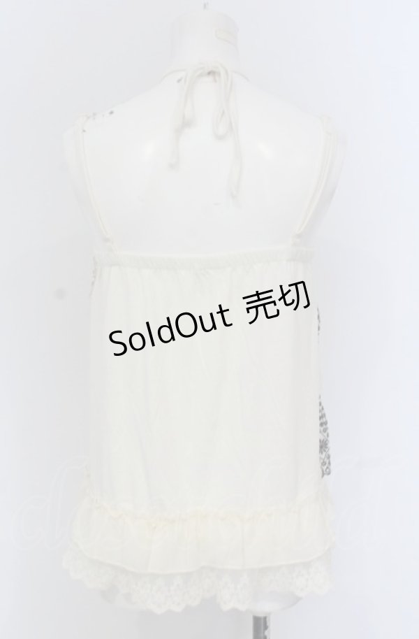 画像2: axes femme / ティアードホルターキャミソール  オフシロ O-25-04-20-064-AX-TO-IG-OS (2)