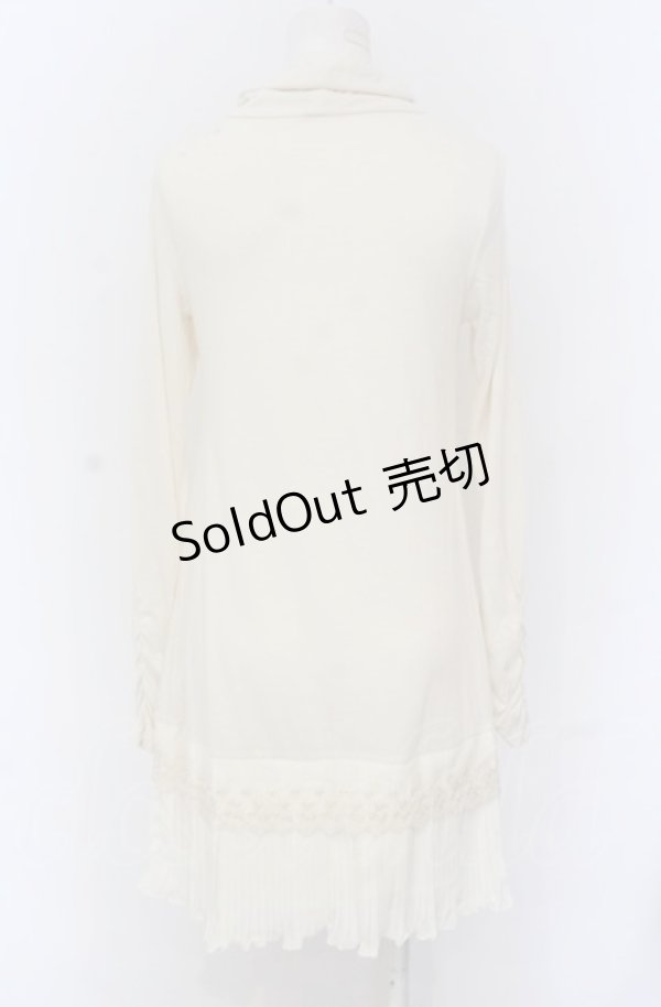 画像3: axes femme / シフォンプリーツロングインナーカットソー M アイボリー O-25-04-20-066-AX-TO-IG-OS (3)