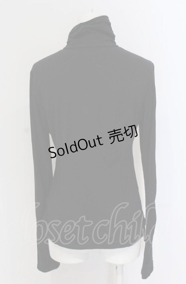 画像3: Ozz oneste / ギャザーハイネックカットソー  ブラック O-25-04-20-007-OO-TO-IG-OS (3)