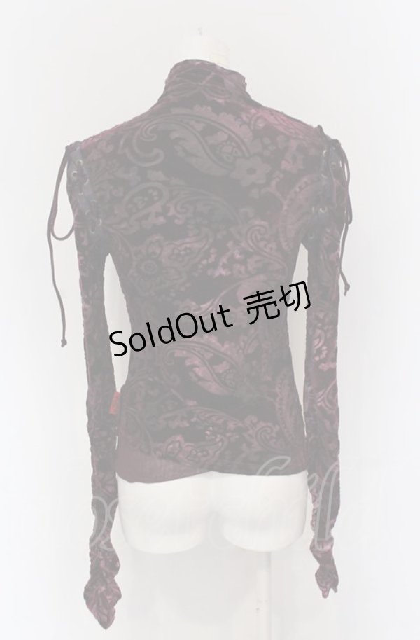 画像3: Ozz On / ショルダーレースアップフロッキーカットソー  パープル O-25-04-20-013-OO-TO-IG-OS (3)