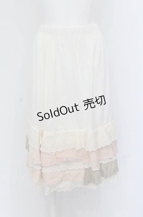 画像1: Favorite / ペチコート  アイボリー×ピンク×オフシロ O-25-04-20-014-LO-SK-IG-OS (1)