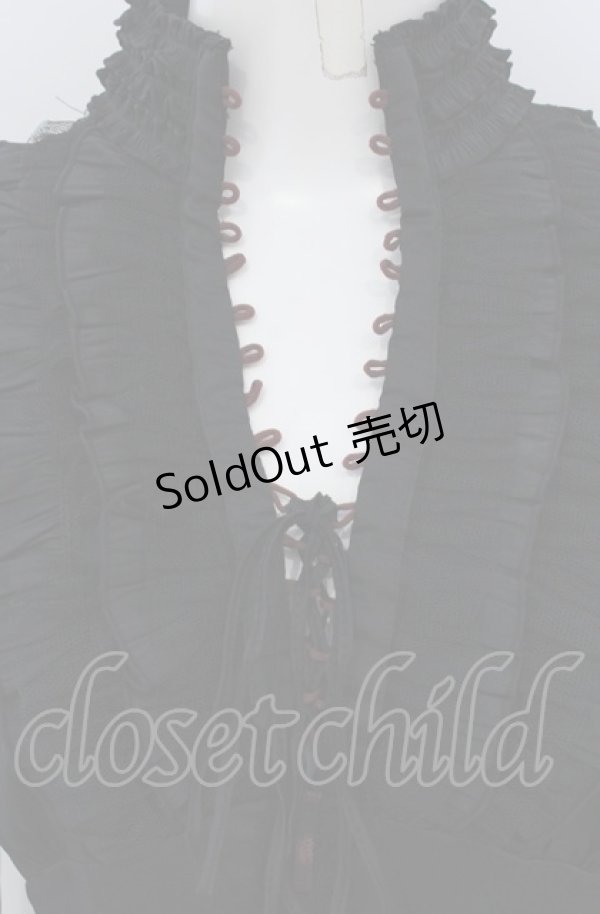 画像2: Ozz oneste / バックティアードブラウスチュニック  ブラック×レッド O-25-04-20-015-OO-TO-IG-OS (2)