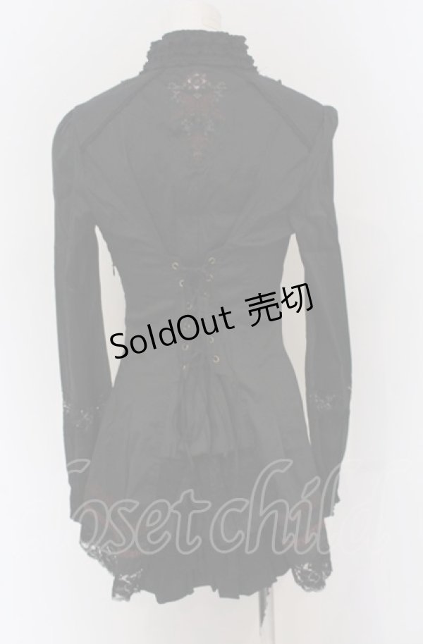 画像3: Ozz oneste / バックティアードブラウスチュニック  ブラック×レッド O-25-04-20-015-OO-TO-IG-OS (3)