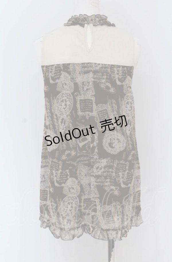 画像3: axes femme / アンティークプリントレース切り替えチュニック  アイボリー×ブラウン O-25-04-20-019-AX-TO-IG-OS (3)