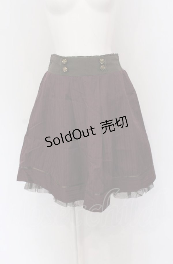 画像1: axes femme / ライン入りタックスカート M ワイン O-25-04-20-020-AX-SK-IG-OS (1)