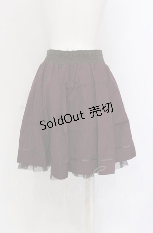 画像2: axes femme / ライン入りタックスカート M ワイン O-25-04-20-020-AX-SK-IG-OS (2)