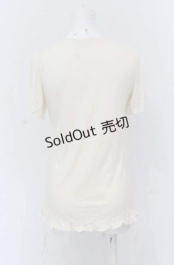 画像2: axes femme / レースフレームTシャツ  アイボリー O-25-04-20-003-AX-TS-IG-OS (2)