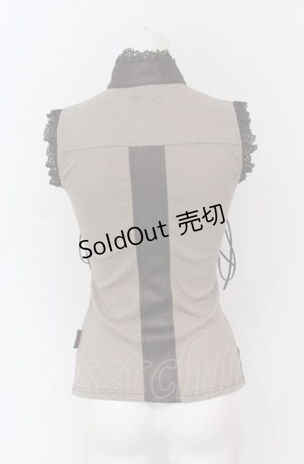 画像3: Ozz On / ダブルレースアップスチームノースリーブトップス  ブラウン系 O-25-04-20-030-OO-TO-IG-OS (3)