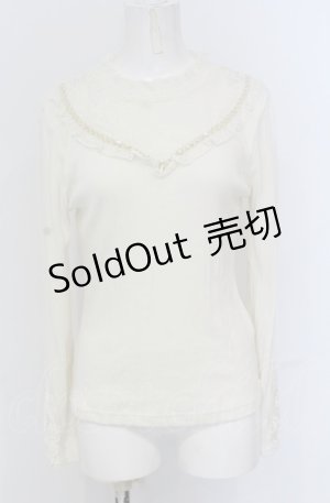画像: axes femme / 袖モチーフプルオーバー M アイボリー O-25-04-20-033-AX-TO-IG-OS